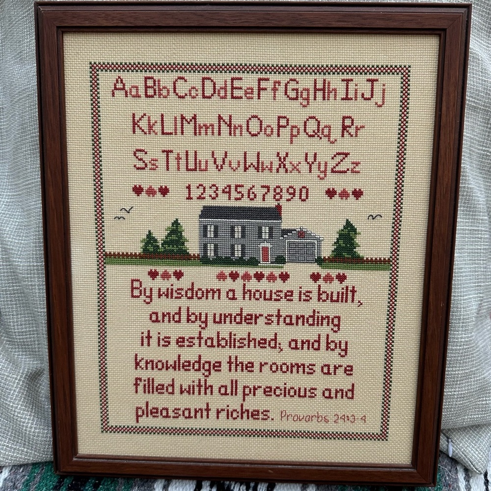 Framed Needlepoint Proverbs